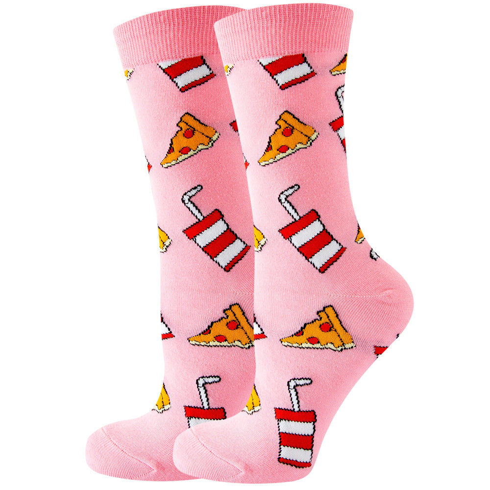 【2 Pairs】🍭 Sock Carnival · Pink Crystal