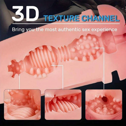 Smart Vibrating & Voice Interactive Male Masturbator - Realistic Feel, Adult Toy for Men