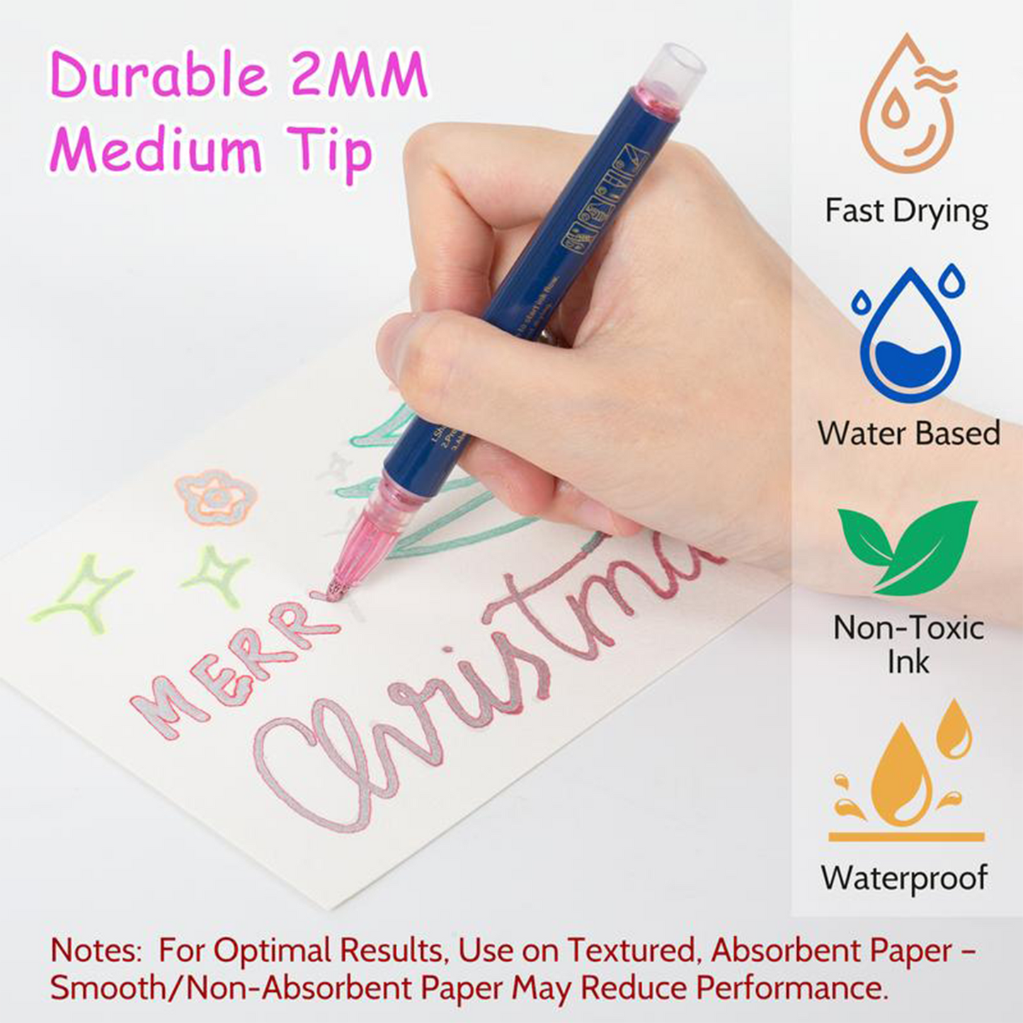 Shimmer Markers – 12, 24, 36 & 48 Color Glitter Gel Pens