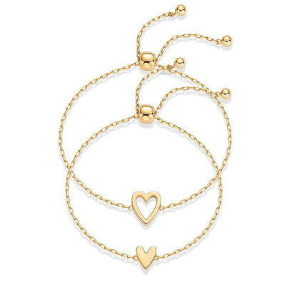🔥Last Day 70% OFF🔥Heart Duo Charm Solitaire Bracelet