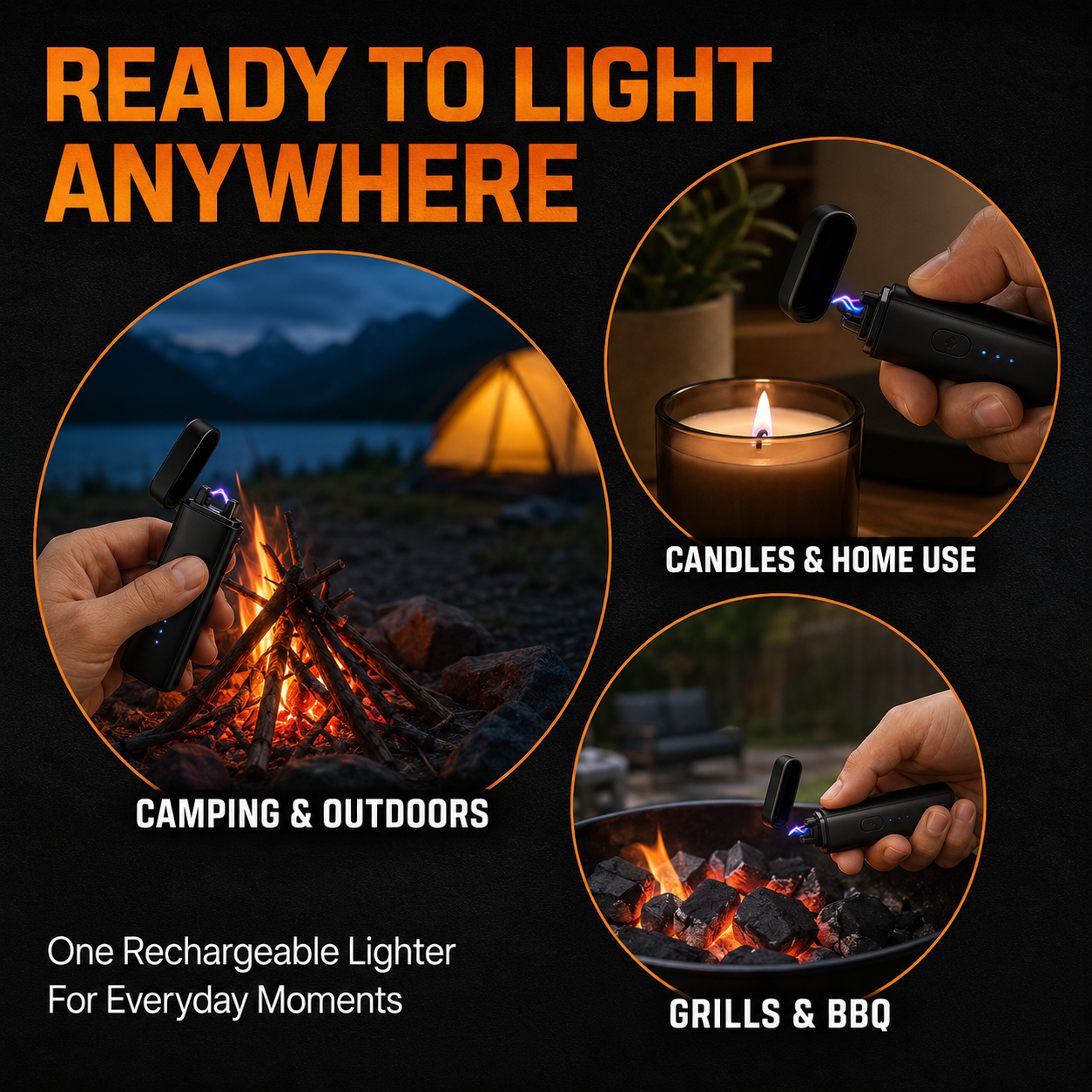 🔥 70% OFF | 2025 Rechargeable Electric Arc Lighter with LED Flashlight