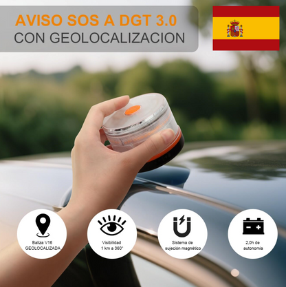 ⭐ÚLTIMAS 3 HORAS: 70% DE DESCUENTO⭐Luz de Emergencia V16 DGT 3.0 – Aprobada 2026, Magnética IP54 – Cumple con la Normativa 2026