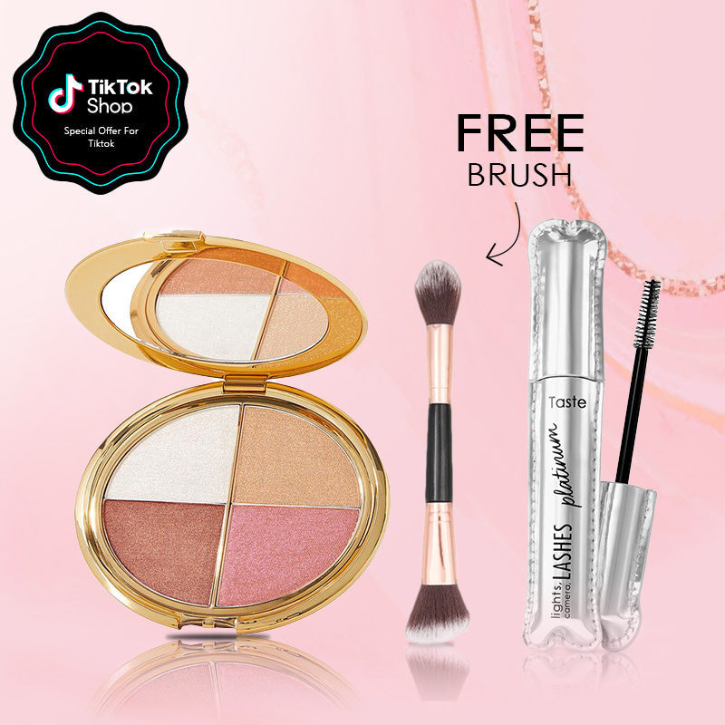 🥂Last 3 hours 60% off⏰eye & cheek palette - eyeshadow and highlighter makeup (with Detachable Brush)