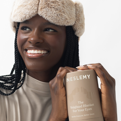 Winter New Release | Teddy Mask – Plush Faux Fur & Pima Cotton, 9 oz Calming Pressure