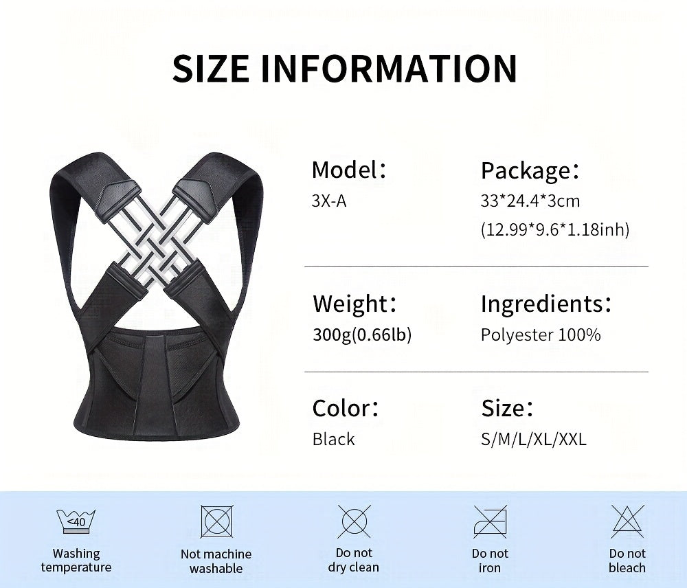 👨‍⚕️ Adjustable Back and Shoulder Posture Corrector (Unisex)