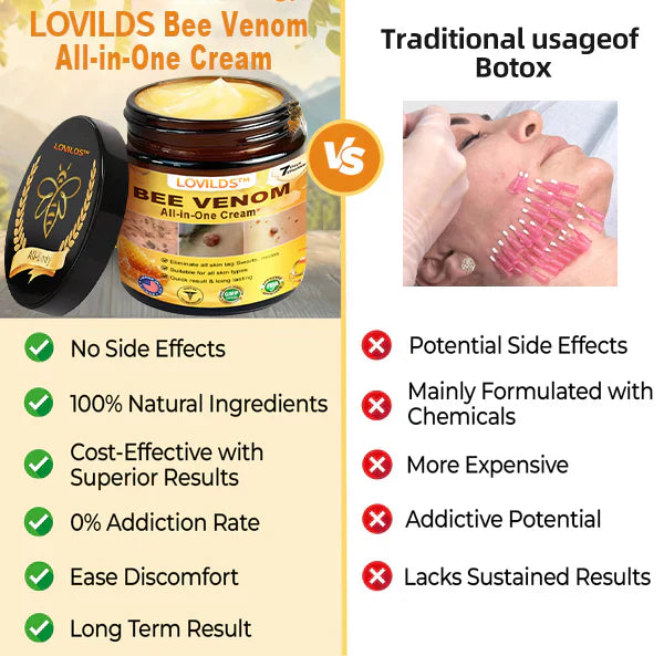 𝐋𝐎𝐕𝐈𝐋𝐃𝐒™ 𝐁𝐞𝐞 𝐕𝐞𝐧𝐨𝐦 𝐀𝐥𝐥-𝐢𝐧-𝐎𝐧𝐞 𝐂𝐫𝐞𝐚𝐦–🌸 Anti-aging,Hydrating, Skin Repair, Even Tone, Acne and Dark Spot Treatment, Wart and Mole Removal, Psoriasis Relief
