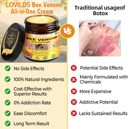 𝐋𝐎𝐕𝐈𝐋𝐃𝐒™ 𝐁𝐞𝐞 𝐕𝐞𝐧𝐨𝐦 𝐀𝐥𝐥-𝐢𝐧-𝐎𝐧𝐞 𝐂𝐫𝐞𝐚𝐦–🌸 Anti-aging,Hydrating, Skin Repair, Even Tone, Acne and Dark Spot Treatment, Wart and Mole Removal, Psoriasis Relief
