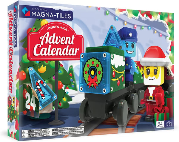 Advent Calendar 34-Piece Magnetic Construction Set, The Original Magnetic Building Brand-Buy 1